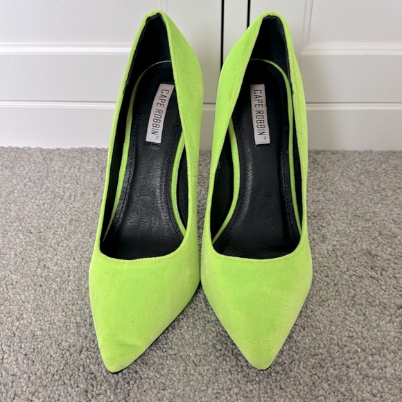 Cape Robbin Neon Yellow/Green Heels - Picture 2 of 5